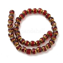 Прозрачные стеклянные бусины гальваническим пряди&nbsp;GLAA-G098-01D