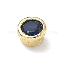 Flache runde Messing-Mikropavé-Zirkonia-Cabochons&nbsp;KK-P345-13G-A09
