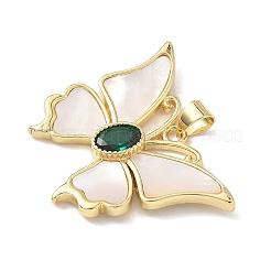 Подвески из латуни из натуральных ракушек KK-L239-032G