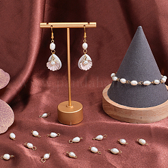 Подвески-коннекторы для картофеля с натуральным культивированным пресноводным жемчугом PALLOY-SC00014