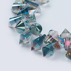 Fili di perle appuntite di vetro&nbsp;GLAA-F080
