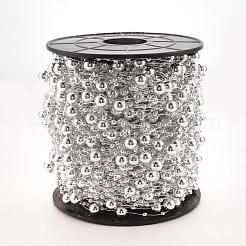 Абс пластика имитация жемчуга бисером отделка гирляндой AJEW-S071-01G