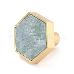 Шестигранник с латунными ручками и ручками для коробок с мраморным узором&nbsp;LS-DIY-P054-C01