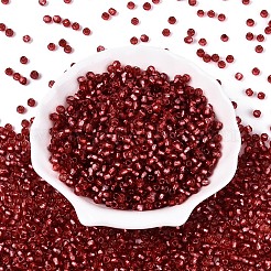 Серебряные подкладке стекло бисер&nbsp;SEED-T007-18A-14