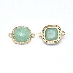 Соединители звеньев натурального амазонита&nbsp;G-L514-019E