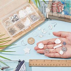 Набор для самостоятельного изготовления подвесных сережек из натуральных ракушек и сплава DIY-SC0025-81