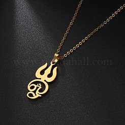 Мужские подвески с индийским символом Ом из нержавеющей стали 304&nbsp;FS-WG4D277-02