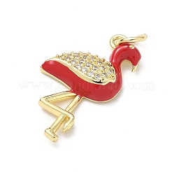 Pendentifs avec zircon cubiques à micro-pavés en laiton&nbsp;KK-H255-14A-G02