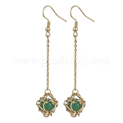 Серьги из натурального смешанного драгоценного камня EJEW-JE05660-01