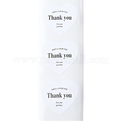 500 шт. сердце с наклейками-словами благодарности DIY-U008-01F