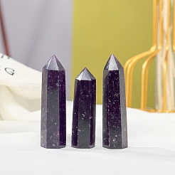 Torre de piedra de mica violeta/lepidolita natural para decoración del hogar&nbsp;PW-WG15957-01