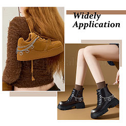 6 шт. 3 стиля 201 нержавеющая сталь кубинские звенья цепи ремень для ботинка цепи&nbsp;HJEW-FH00215