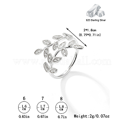 925 открытое кольцо из стерлингового серебра с микропаве из кубических цирконий для женщин IW9494-1