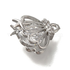 Стойки обшивки латунь микро проложить кубическую прелесть диоксида циркония&nbsp;KK-M014-08P