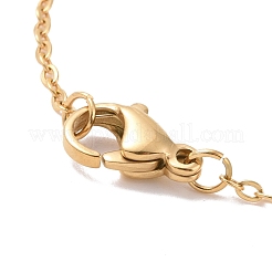 Женское ожерелье с подвеской в виде хвоста кита из нержавеющей стали 304 с ионным покрытием (IP)&nbsp;NJEW-F294-06G