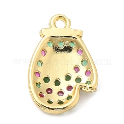 Ciondoli in ottone con placcatura a cremagliera con pavé di zirconi&nbsp;KK-R150-13G-02