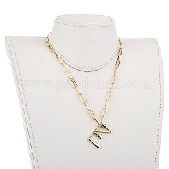 Colliers à pendentif mousqueton à vis en laiton&nbsp;NJEW-JN03011-03