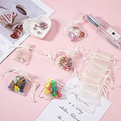 Подарочные пакеты из органзы 100шт с шнурком&nbsp;OP-NB0001-09