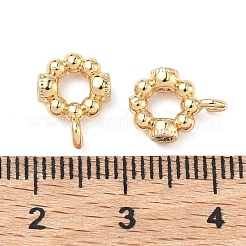 Латунные хомуты для трубок с прозрачными фианитами&nbsp;KK-C168-12G