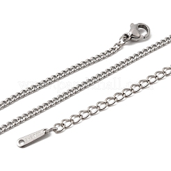Collier à chaîne torsadée en acier inoxydable 304 de 12 mm (2.2 pièce) pour homme et femme&nbsp;NJEW-H093-17P-02