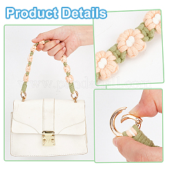 2 шт. хлопковый ремешок для запястья с цветочным узором&nbsp;HJEW-BBC0001-10D