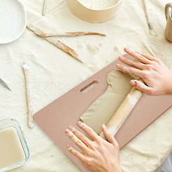 Переносная глиняная доска для расклинивания со встроенной ручкой AJEW-WH0326-64