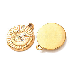 Pendentifs en acier inoxydable 304 avec strass en cristal&nbsp;SA-CBABD1E-07G