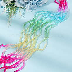 10 нити прозрачных стеклянных бусин&nbsp;GLAA-HY0001-38B