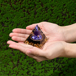 Кристаллические украшения дисплея эпоксидной смолы DJEW-WH0034-26B