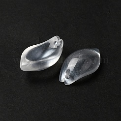 染色および加熱ガラスのペンダント  イリビスカスペタリン  ミックスカラー  20x11x6.5mm  穴：1.2mm&nbsp;GLAA-B009-01
