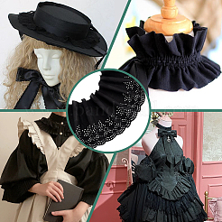 5 ярд хлопковых кружевных лент с цветочной вышивкой OCOR-MA0001-29B