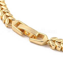 Bracelets à maillons en laiton doré avec micro pavé de zircone cubique&nbsp;BJEW-P314-A07-G