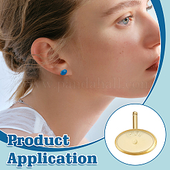 4 пара 925 сережек-гвоздиков из стерлингового серебра&nbsp;STER-BC0003-92G