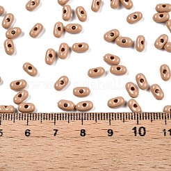 不透明なアクリルビーズ  ピーナッツ  バリーウッド  6.5x4x3mm  穴：1.5mm  約9998個/500g&nbsp;MACR-T048-02Z