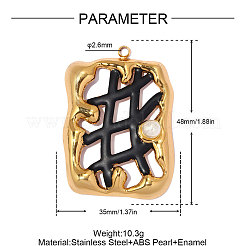 304 Edelstahl-Emaille-Anhänger&nbsp;STAS-OY013-35G