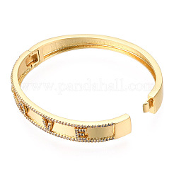 Кубический цирконий слово любовь шарнирный браслет BJEW-N014-021A