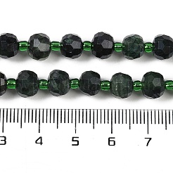 Бусы из натурального черного нефрита G-H057-A01-01