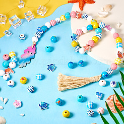 Деревянные европейские бусины&nbsp;WOOD-TA0002-63