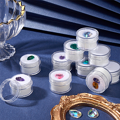 Круглая прозрачная пластиковая коробка для хранения бриллиантов CON-WH20003-01B-02