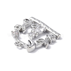 Ottone micro spianare pendenti zirconi&nbsp;KK-F846-02C-P