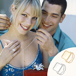 Набор для самостоятельного изготовления открытого кольца-манжеты из квадратной заготовки из нержавеющей стали 304 DIY-UN0055-82