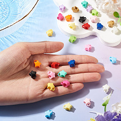 30 Stück 15 Farben Backfarbe undurchsichtige Acrylperlen&nbsp;ACRP-TA0001-05