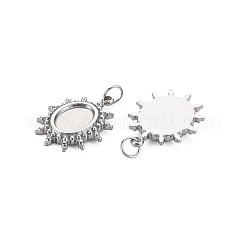Emaille-Fassungen für Anhänger aus Edelstahl 304&nbsp;LS-STAS-N097-187P