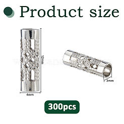 300 шт. полые трубчатые бусины из хирургической нержавеющей стали 316 STAS-DC0017-21