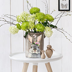 3 シート 3 スタイル pvc 防水装飾ステッカー  家具装飾用の粘着性の花柄デカール  兎  300x150mm  1枚/スタイル&nbsp;DIY-WH0404-530