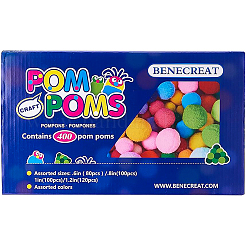 1 коробка (400шт) pom poms craft делает различные размеры и цвета высокоэластичное хорошее качество pom poms creative craft diy material DIY-BC0001-02