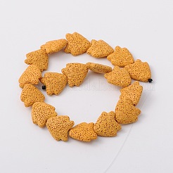 Синтетические бусы из лавы из тропических рыб&nbsp;G-N0107-13