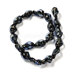 Нити стеклянных бусин из дихроичной фольги ручной работы DICH-U001-08A