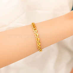 Браслеты-цепочки в форме сердца из нержавеющей стали 304 для женщин&nbsp;STAS-H249-19G