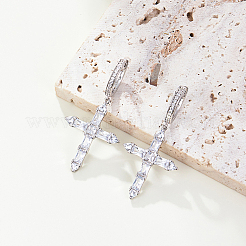 Элегантные серьги-кольца из стерлингового серебра 925 пробы SB6436